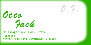 otto fack business card